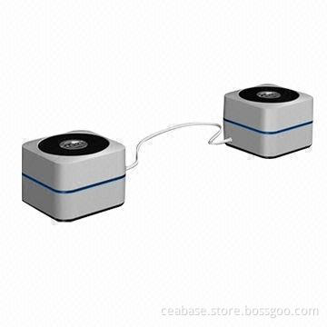 Mini Stereo Bluetooth Speakers with Aluminum Enclosure, Sized 120 x 90 x 66mm